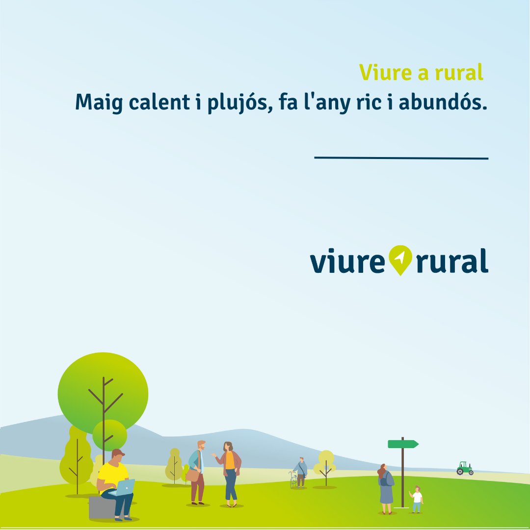 viurearural's tweet photo. 😝 Digues la teva! Coneixes dites catalanes que facin referència al mes de maig i al fet de #viurearural?
Aquesta és la nostra: "Maig calent i plujós, fa l'any ric i abundós" amb l'esperança que es compleixi una miqueta almenys 🙏🏼
Ens ajudes? Som-hi! https://t.co/YBtygwcgdR