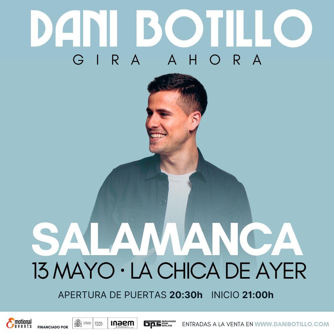 🔜 Este sábado 13 os espero en @lachicadeayersalamanca junto a <a href="/girandoporsalas/">Girando Por Salas</a> 🤝🏼

🎟️ Las entradas están disponibles aquí ⬇️

emotionalevents.es/evento/dani-bo…

#GPS13 #GirandoPorSalas #Novemosenlassalas #DaniBotillo #EmotionalEvents #Música #Salamanca #Conciertos #Gira #Ahora #GiraAhora