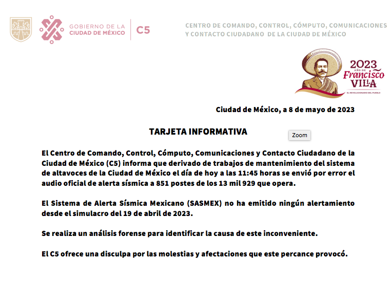 C5_CDMX's tweet photo. #ATENCIÓN El C5 informa https://t.co/rJTNS30MOX