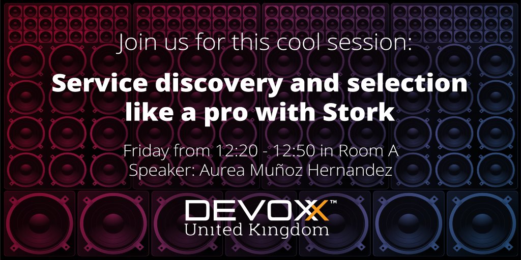 DevoxxUK Session Spotlight:

Service discovery and selection like a pro with Stork with Aurea Muñoz Hernandez
devoxx.co.uk/talk/?id=10447

#quarkusworldtour #kubernetesnativejava #DevoxxUK