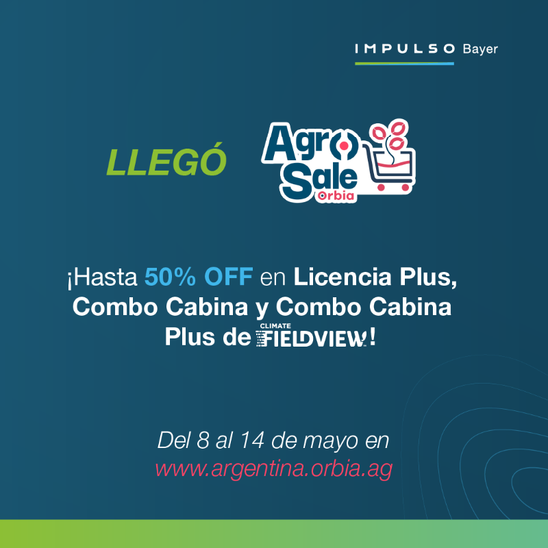 ImpulsoBayerAR's tweet photo. ¡Gran oportunidad para hacer crecer tu campo! 🚀🌾 
¿Cómo? ¡Seguí leyendo!

Del 8 al 14 de mayo canjeá tus puntos con hasta 50% off en productos @FieldViewArg

Si sos cliente @Bayer4CropsAR no te pierdas el #AgroSale 

👉🏽 ¡Ingresá a https://t.co/Apej1smnzB e impulsá tu negocio!