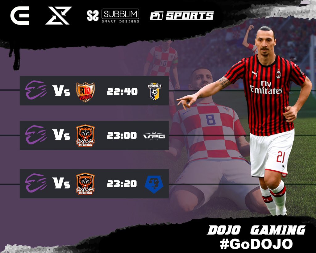 DojoGamingEU's tweet photo. ⛩️#CLUBESPRO ⛩️

⚪🟣MATCH DAY⚽🎮

🏆 @PLGeFootBall 
🕒22:40
🆚 @Ricar10eSports 

🏆 @VPG_Spain 
🕒23:00
🆚 @orangemecanic1 

🏆 @VFOspain_ps 
🕒23:20
🆚 @orangemecanic1

CASTEO DE @MiguelMelladoM1 en VFO

💻 https://t.co/uzgZoxwQPE 💻

#GoDojo 💜⛩️ https://t.co/7MfBgad7gT