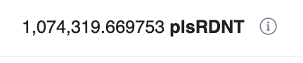 We have officially BLITZED past 1M $plsRDNT. 🔥

$plsRDNT is unique - it sports a supercharged APR of 110% paid in 8 different tokens and a liquid pool going live shortly. 🔜

Objectively the highest APR on max-locked dLP - something you won't find anywhere else! ⚡️