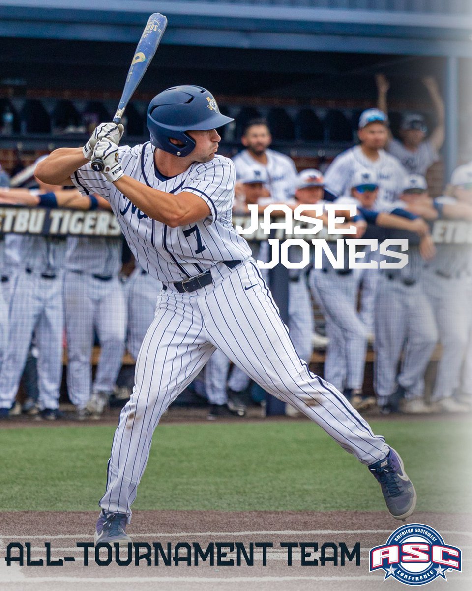ETBU_Baseball's tweet photo. Congratulations Jake Miller, @jasejones5, @BenLea2021, and @ColeGodkin on being named to the ASC All-Tournament Team!
#TexasTigers https://t.co/Gcpy04Nuu5