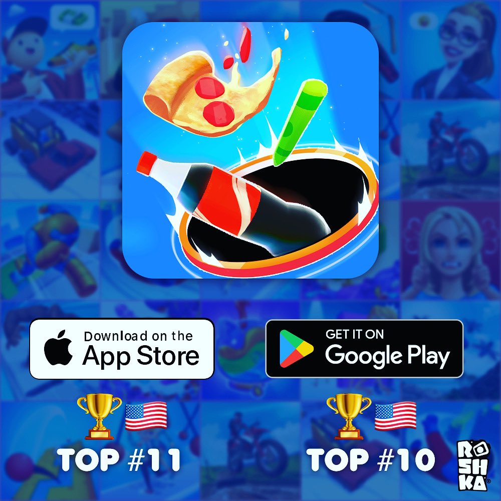 RoshkaStudios's tweet photo. Hole and Fill 👾 lleva días manteniéndose en los Top de 🇺🇸 en sus respectivas categorías 🔥 mientras que en todos los juegos ocupa el lugar #48 (Play Store) y #44 (App Store), por debajo de juegos como Uno!, Pokemon GO, PUBG, FIFA, Mario Kart, Angry Birds entre otros!! 🇵🇾 https://t.co/nWn8ufCVRQ