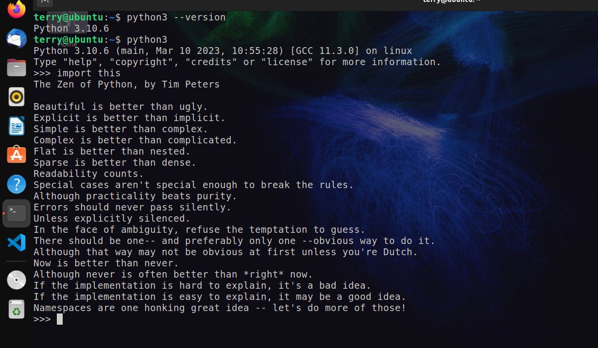 AlmostSophia_'s tweet image. On day 20 of my #100DaysOfCode I read, read and read 😭 still doing alx tasks.
but it was fun learning about easter eggs in programming and the zen of Python.
#100DaysOfCodepython