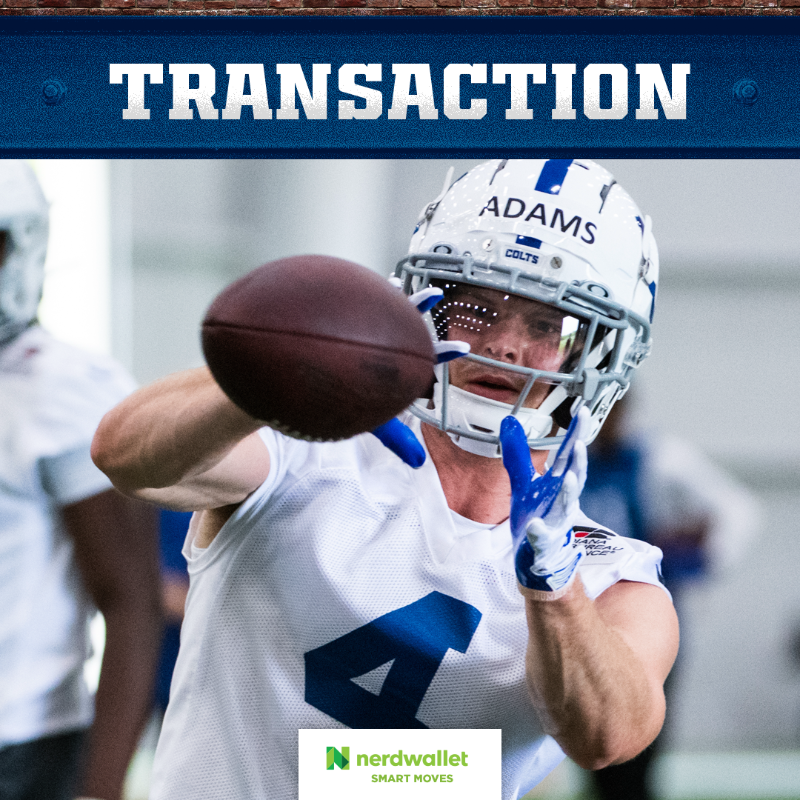 Colts's tweet photo. We have signed WR Tyler Adams, WR Kody Case, T Matthew Vanderslice and DT Jamal Woods, and waived WR Cody Chrest, CB Tyler Richardson, RB Titus Swen and WR Braxton Westfield.