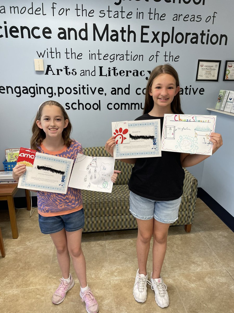 These amazing 5th graders won certificates for their Drop Savers Posters. Congratulations! #keepshining @IRCSchools
