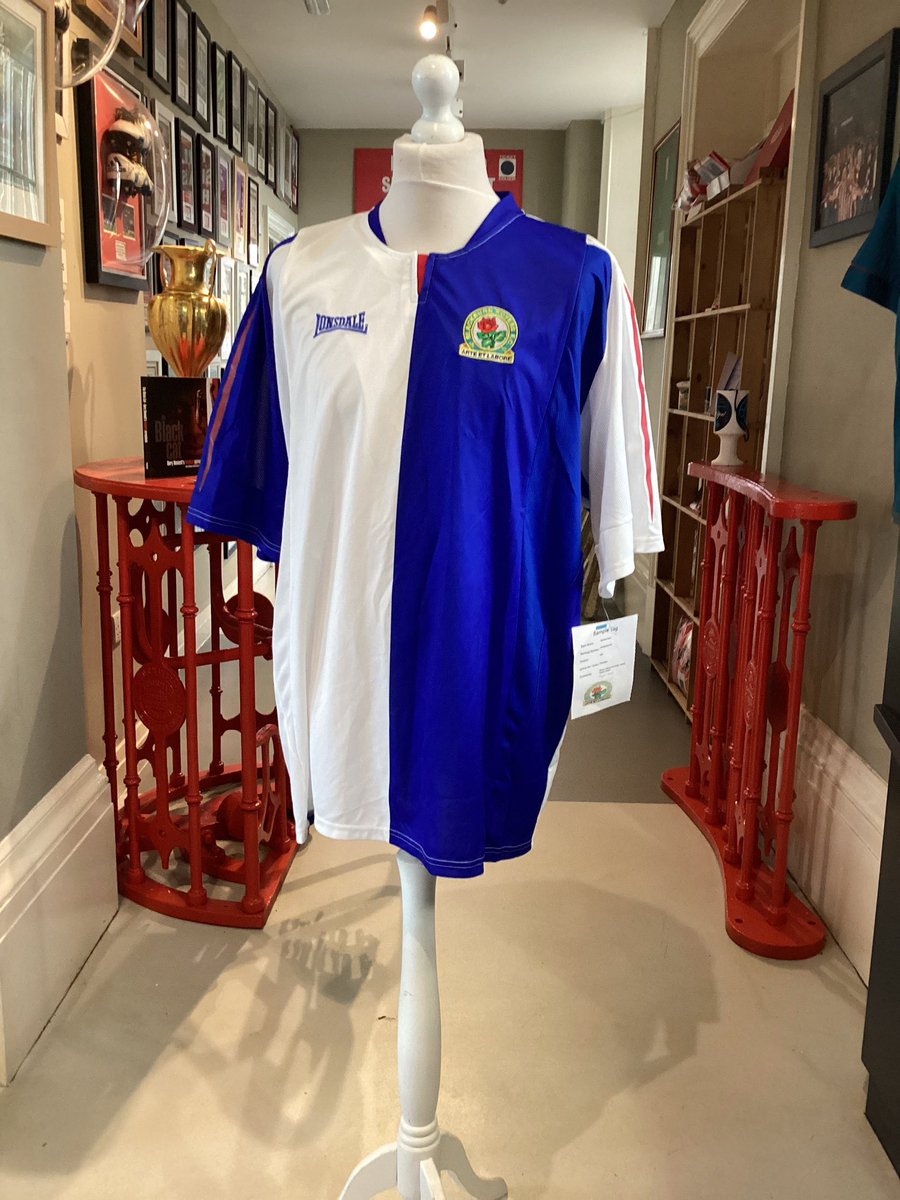 FansMuseum's tweet photo. On a positive note, thank you so much @Rovers can I please use this rare sample shirt as a shirt of appreciation.

Please like and share, and follow our page and we will choose a true Blackburn fan to receive this very rare sample shirt. https://t.co/Z7Pe2cZvvo