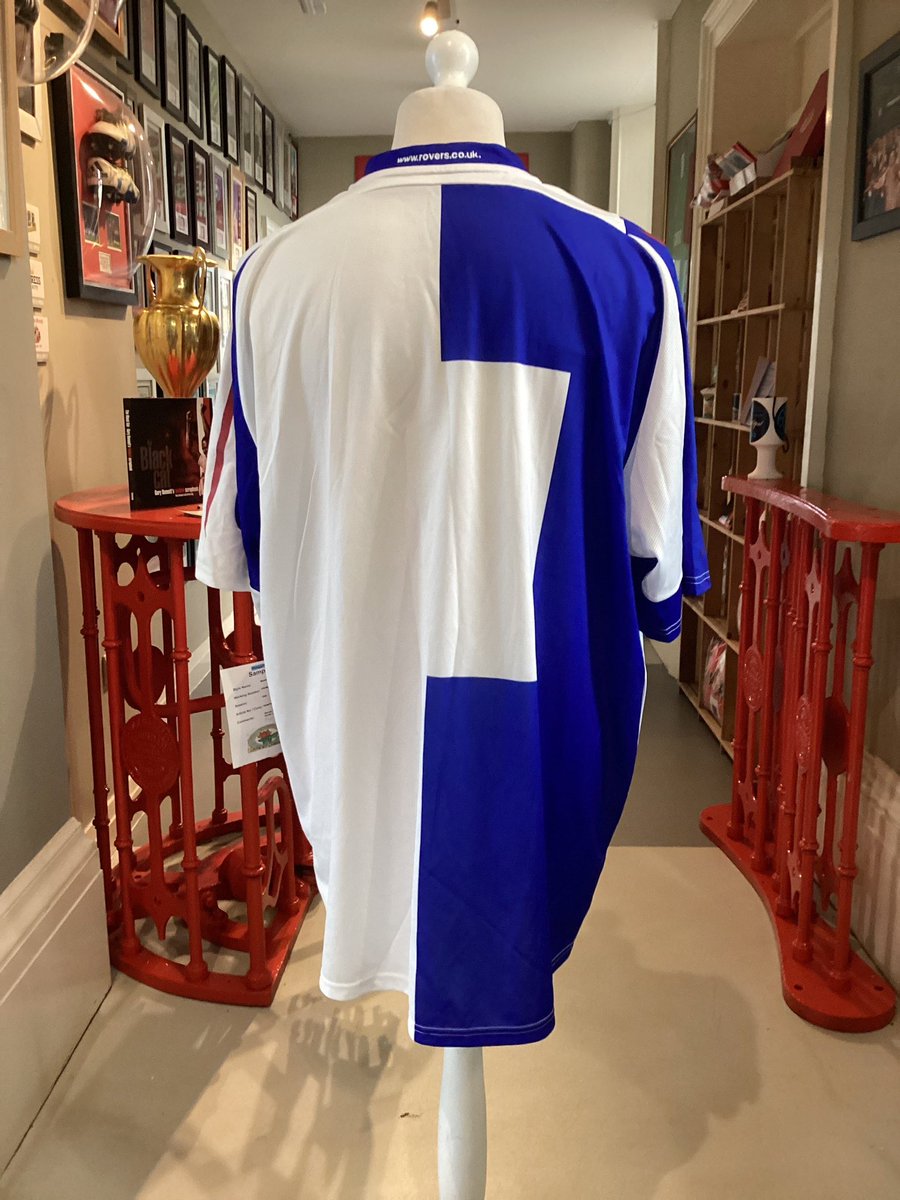 FansMuseum's tweet photo. On a positive note, thank you so much @Rovers can I please use this rare sample shirt as a shirt of appreciation.

Please like and share, and follow our page and we will choose a true Blackburn fan to receive this very rare sample shirt. https://t.co/Z7Pe2cZvvo