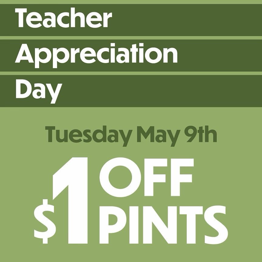 Shout out to all of our Allies that are Teachers! 🍎 ✏️ Join us this Tuesday for a pint or two! 🍻 instagr.am/p/Cr_jRY_v1cP/