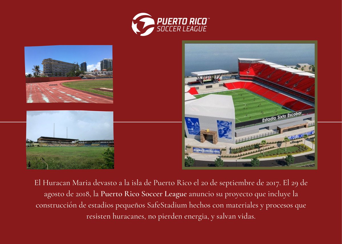 Ibrahim_Reyes_'s tweet photo. La @PRSLProSoccer Puerto Rico Soccer League y su proyecto SafeStadium en vigencia desde 2018. Multiples municipios autónomos están apuntados para tener su club y estadio de futbol soccer. @IngenioMediaPR https://t.co/w9v7JAZhTh