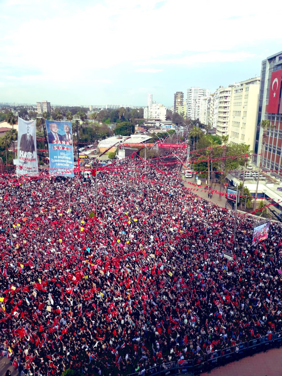sadullahkisacik's tweet photo. Bugün millet ittifakı olarak gerçekleştirdiğimiz mitingde Adana 14 Mayısta tarihi bir rekor kıracağımızın müjdesini verdi.
Adana'da bundan sonra hiçbir şey eskisi gibi olmayacak. 
Adana Hakkını Alacak. https://t.co/KH0XAZjbKn