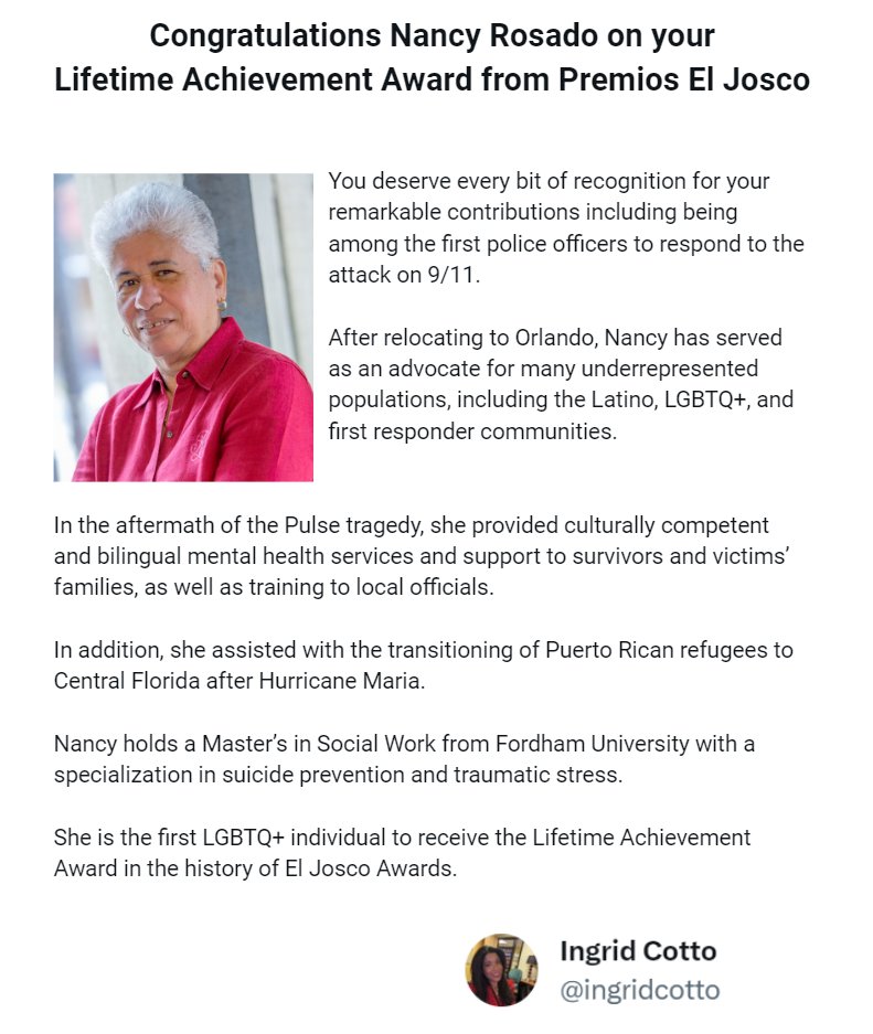 ingridcotto's tweet photo. @UCFRESTORES @OsceolaSheriff @onePULSEorg #PRCCCF #ElJosco #PremiosElJosco #Kissimmee #Orlandofl https://t.co/F5BCntlEB2