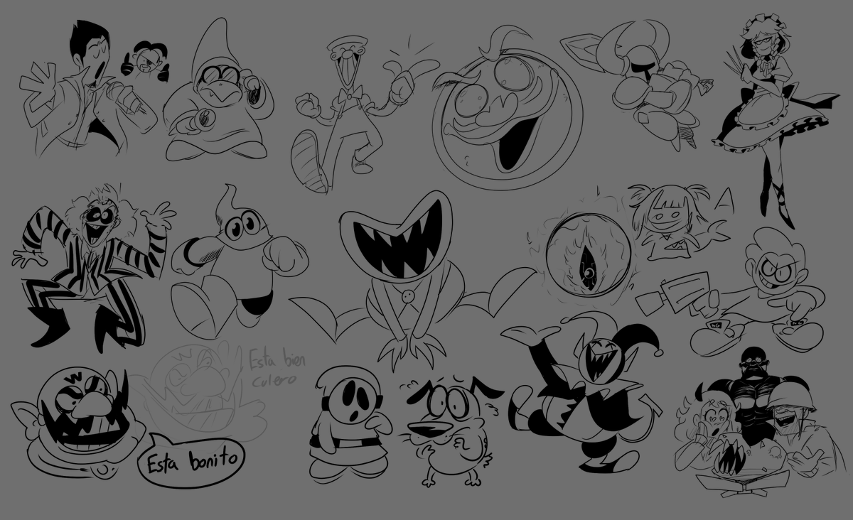 Doodles I made in stream, a bunch of requests and some cuz I wanted