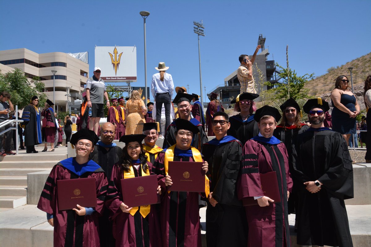 Congratulations to our Spring 2023 PhD graduates and their advisors! We are so proud of everyone!🎉 #asugrad