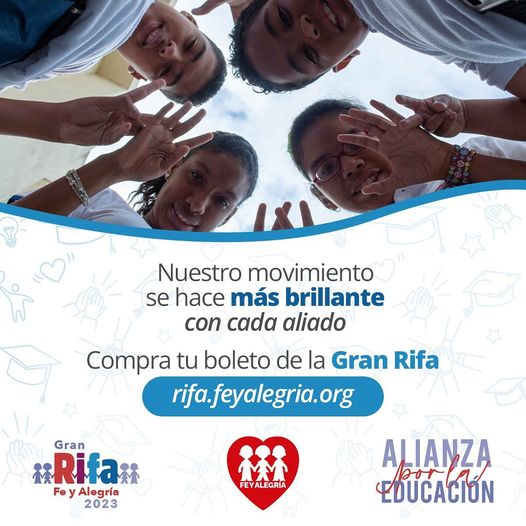 FeyAlegriaVE's tweet photo. ¡Ayúdanos a seguir formando futuro a través de la educación! Compra tu boleto de la #RifaFeyAlegría2023 https://t.co/IXcuRafFzx
