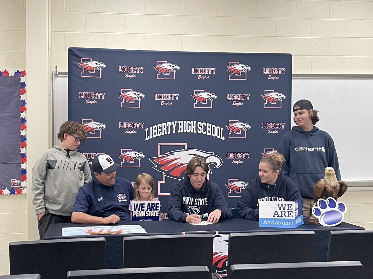 LHSADDept's tweet photo. Signing day! Congratulations to Cody Myers headed to Virginia Peninsula and Nathan Mecke to Penn State New Kensington to continue their academic and baseball pursuits ⚾️ https://t.co/3L5PZ81v0W
