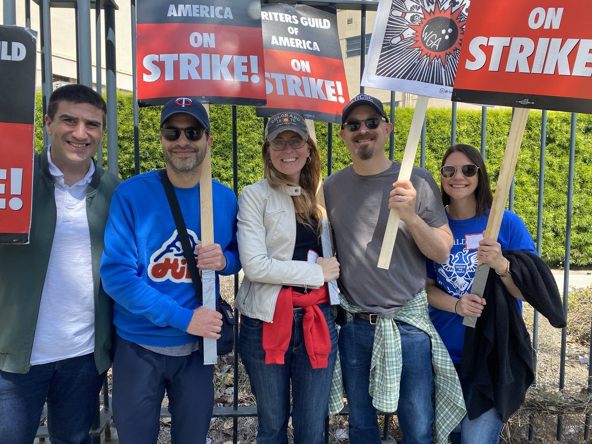 Adam Horowitz (@adamhorowitzla) on Twitter photo Reuniting with #OnceUponATime writers on the picket line. #WGAstrong Despite circumstances, so nice to see <a href="/InkTankGirl/">Brigitte Hales</a> <a href="/horgandee/">Dana Horgan</a> #davidgoodman and that other guy Reuniting with #OnceUponATime writers on the picket line. #WGAstrong Despite circumstances, so nice to see <a href="/InkTankGirl/">Brigitte Hales</a> <a href="/horgandee/">Dana Horgan</a> #davidgoodman and that other guy