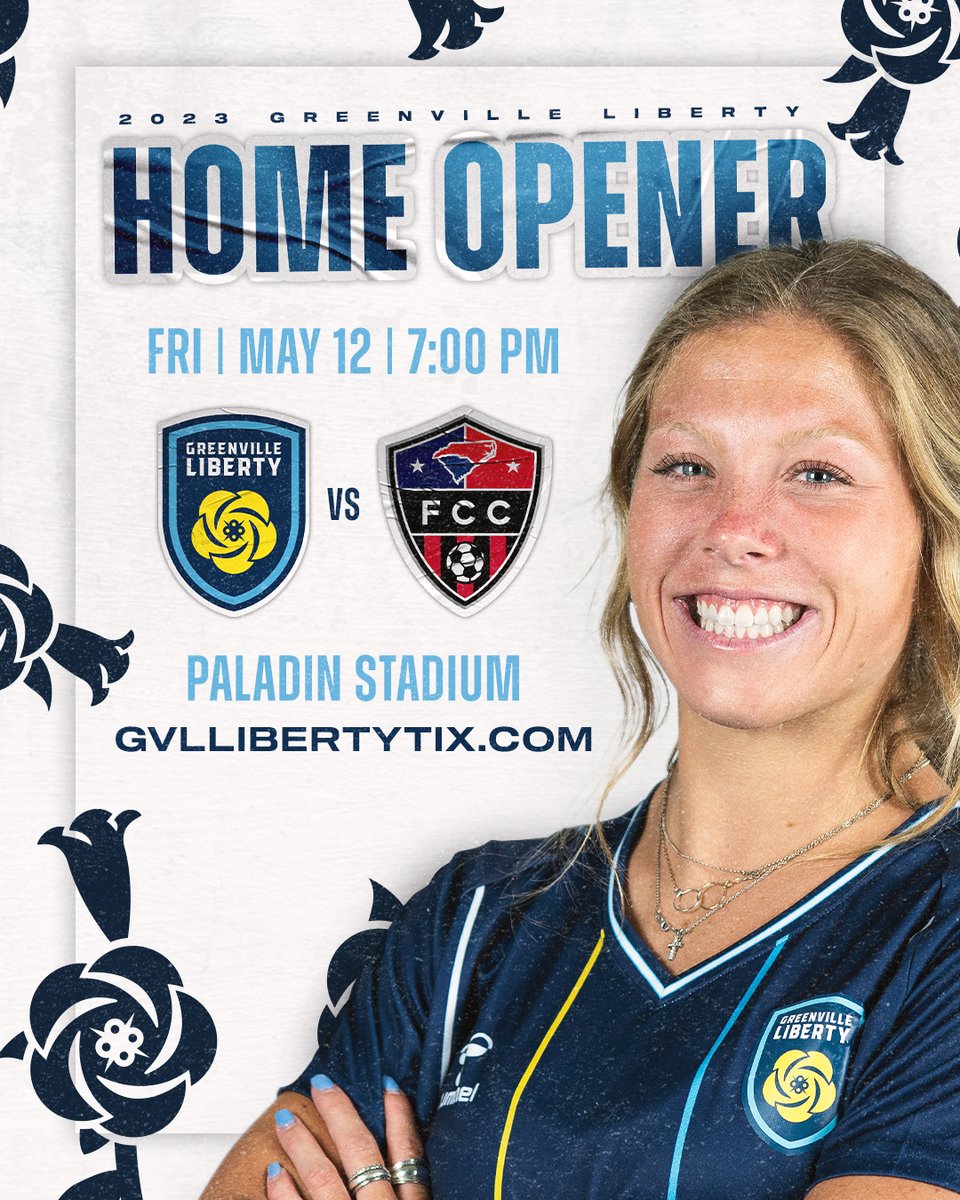 gvl_liberty's tweet photo. Come see the 2023 Home Kits this Friday! 🎽

We're debuting the new kit during our season opener against @fccarolinas on May 12th! Celebrate Women's Empowerment and Autograph Night with women-owned businesses &amp; post-match autograph signing!

Tix 🎟: https://t.co/bX7ICkFBXo https://t.co/ckIPUMGQul