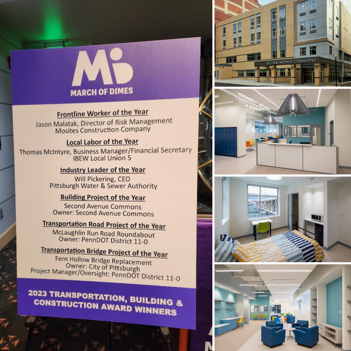DLA_Plus's tweet photo. We’re excited to announce that the Second Avenue Commons has been named Building Project of the Year as part of the 2023 @MarchofDimes Pittsburgh Transportation, Building, and Construction Awards! #marchofdimes #DLAdesigned #architecture  #civicdesign #traumainformed https://t.co/HerRrqh6rq