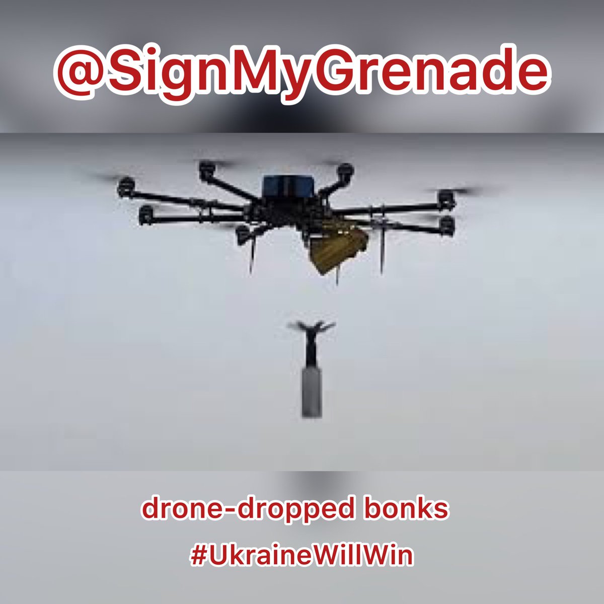 SignMyGrenade's tweet photo. #DroneDroppedGrenade|s are key for #Ukraineโs defense against #ruzzia. #WildBee volunteers 3D-print the fins for #DroneDroppedBonks. Fellas will write yr message on them. Here is how you can be part of #FellaCounterOffensive to clear #Ukraine from #ruzzianinvaders ๐๐ป https://t.co/zYoAb5VwRj