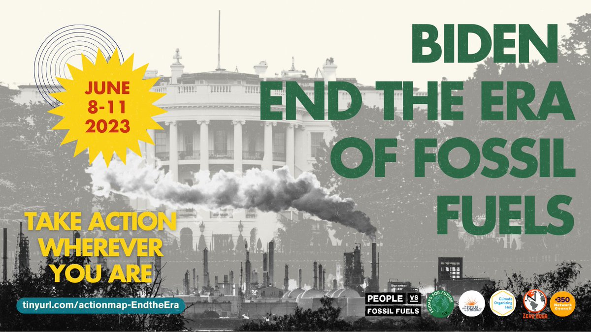IENearth's tweet image. ❗️ACTION ALERT❗️June 8 - 11th, we are turning up the heat on Biden. From across the country, we are making it clear that @POTUS must stand with frontline communities and climate science and #EndtheEra of fossil fuels once and for all. JOIN US! tinyurl.com/actionmap-Endt…
