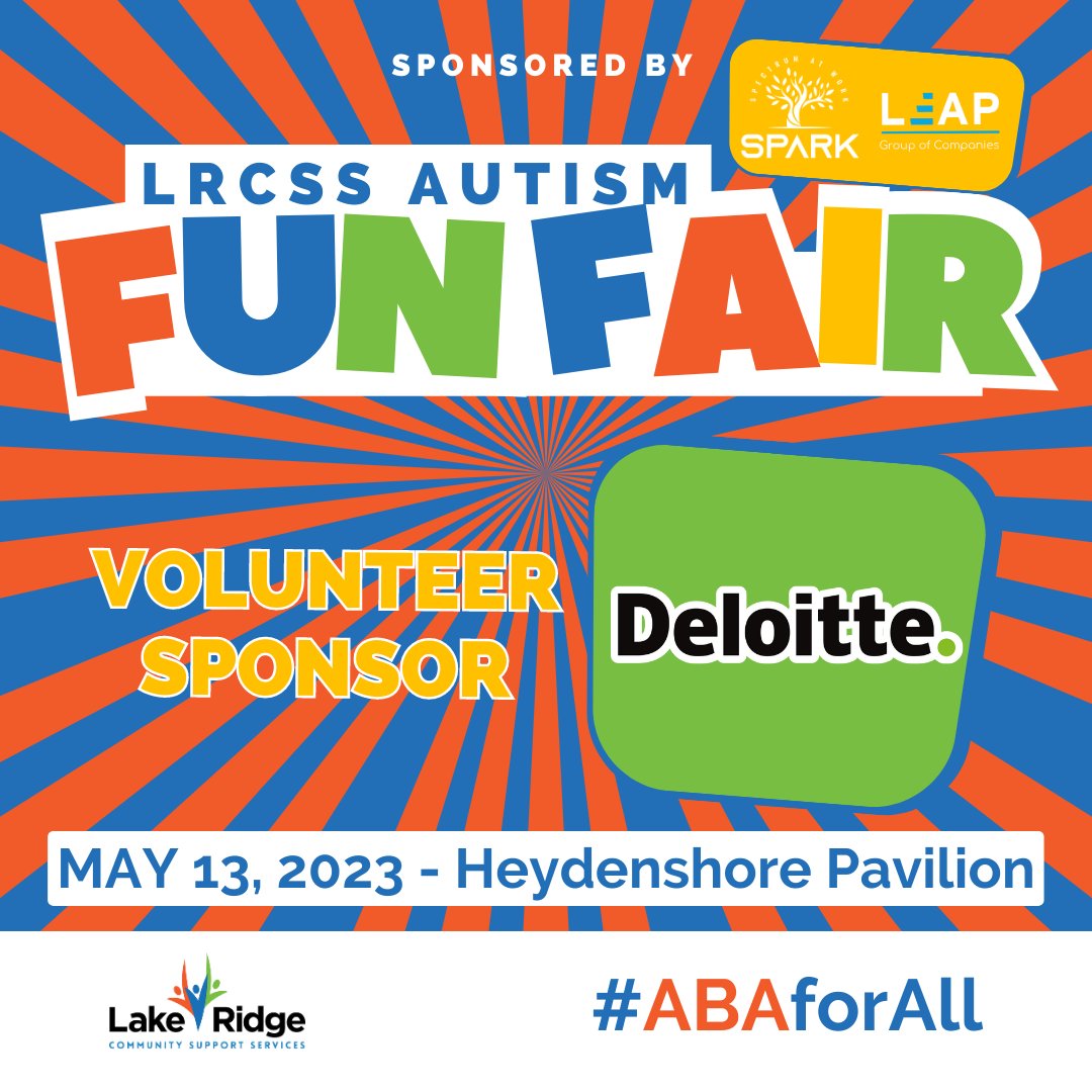 lrcssaba's tweet image. A big warm THANK YOU to everyone at Deloitte and @OHGOntario for providing so many amazing volunteers for the 2023 Autism Fun Fair.

#AutismFunFair #ABAforAll