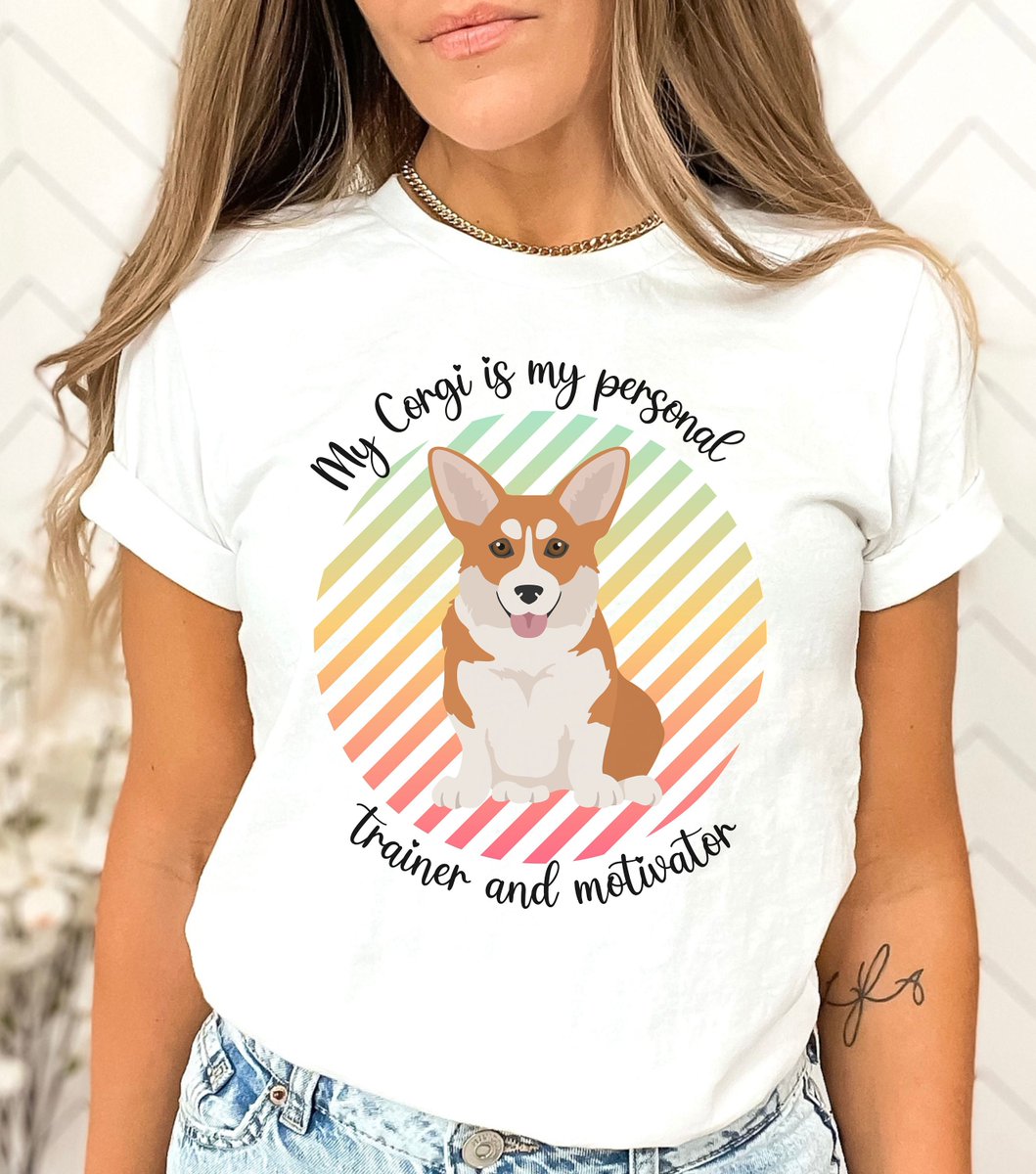 Excited to share the latest addition to my #etsy shop: My Corgi is my Personal Trainer and Motivator Shirt, Corgi Lover Shirt, Corgi Tee, Corgi gift, Corgi Mom, Corgi t-shirt, Dog Lover Tee etsy.me/3nFWcZM #shortsleeve #corgilover #corgigiftshirt #corgitshirt #