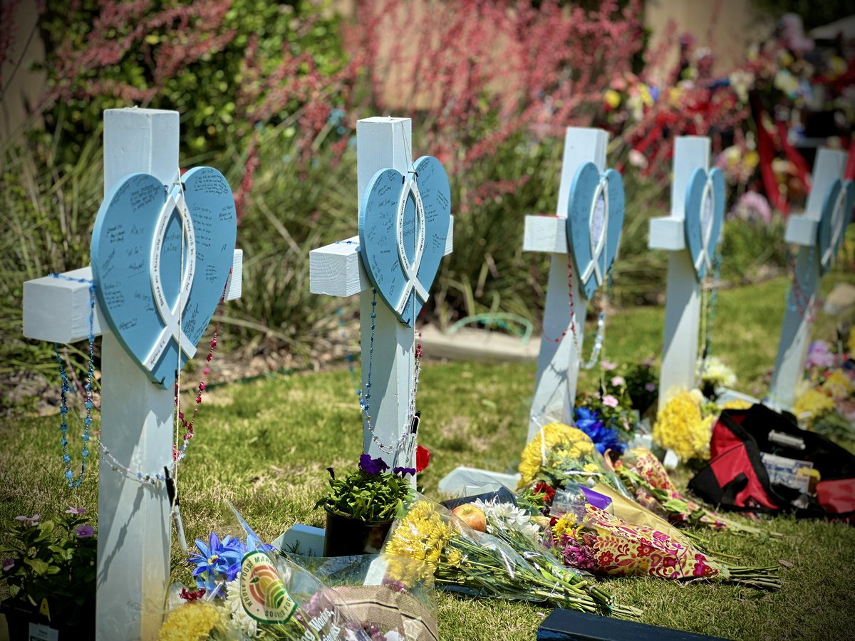 A memorial continues to grow to remember the victims of the Allen Premium Outlets mass shooting.