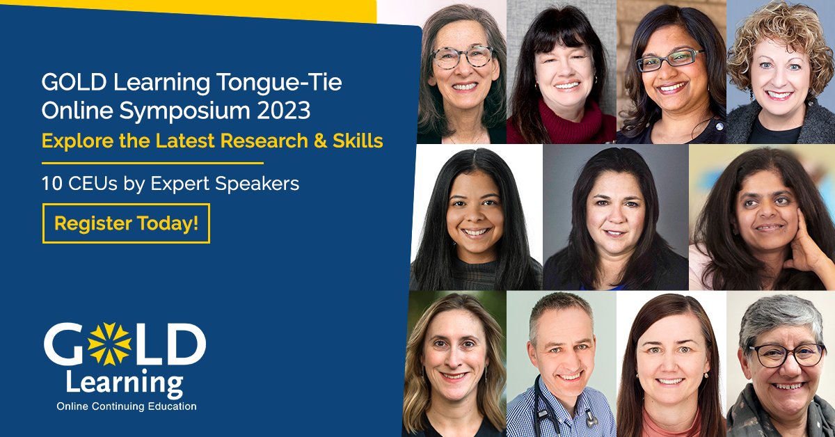 GOLDLearningEd's tweet photo. Join top speakers at #GOLDTongueTie2023 for a 2-day online event featuring the latest information on caring for infants w/ oral restrictions on Sept. 11 &amp; 12! Enjoy access to 10 accredited presentations for 8 weeks: https://t.co/SMf30X62wg  

#breastfeeding #IBCLC #TongueTie https://t.co/7ezDxEja9q
