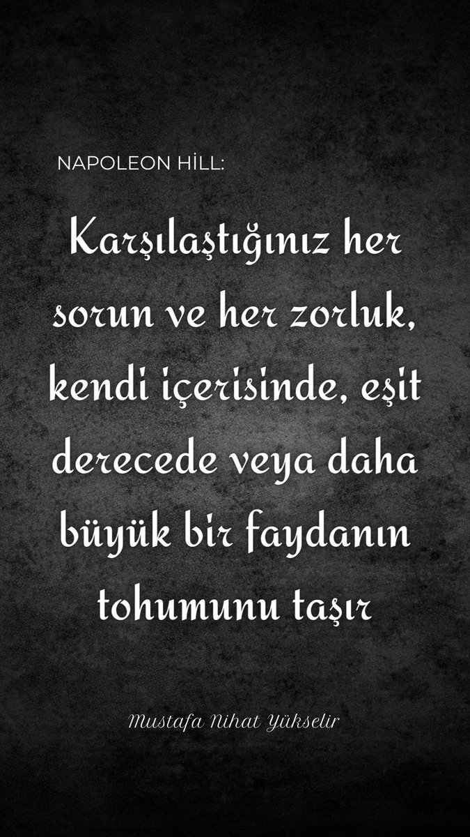 mnyukselir's tweet photo. Karşılaştığınız her sorun ve her zorluk, kendi içerisinde, eşit derecede veya daha büyük bir faydanın tohumunu taşır
#motivasyon #başarı #kisiselgelisim https://t.co/IZ1Ay6dEZ6
