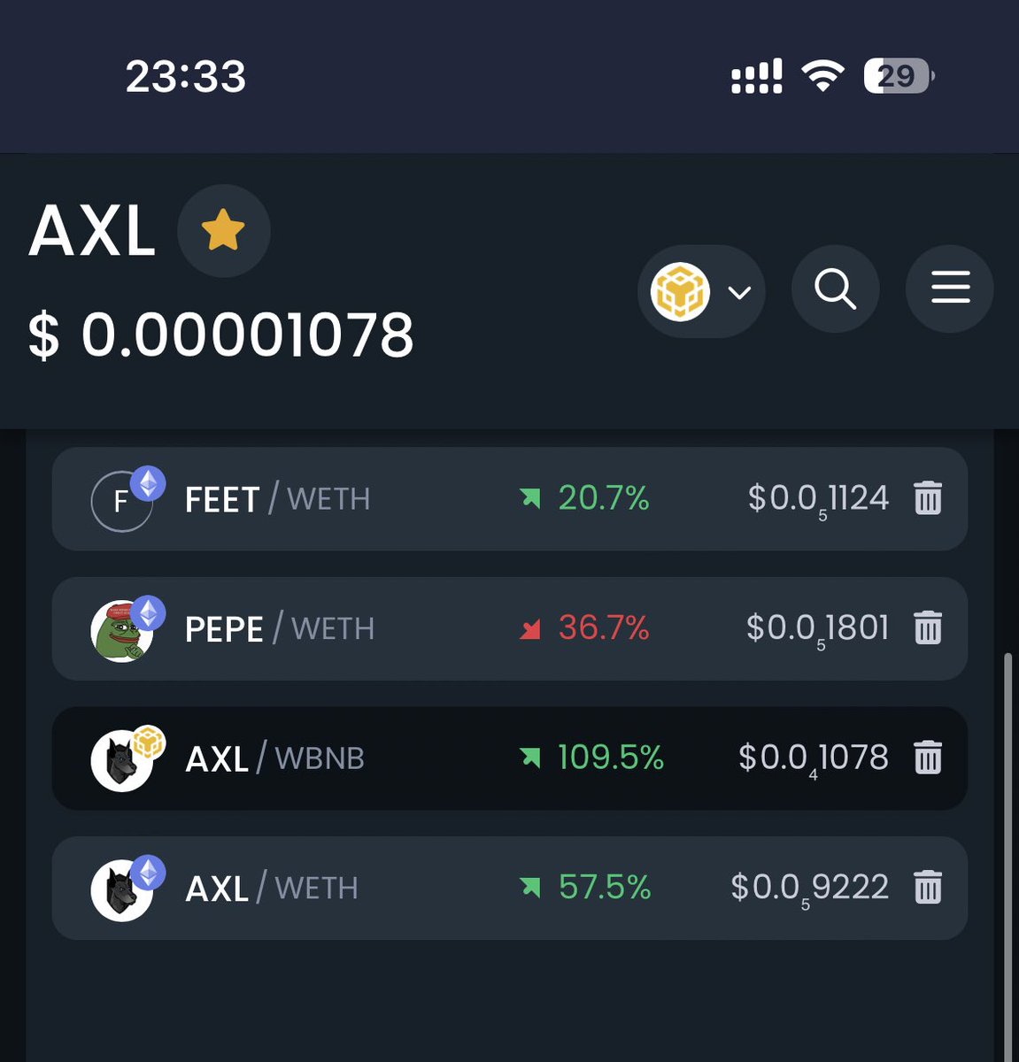 Some $PEPE 🐸holders grabbing liquidity and putting on 👇
$FEET $AXLINU 🦶🐺