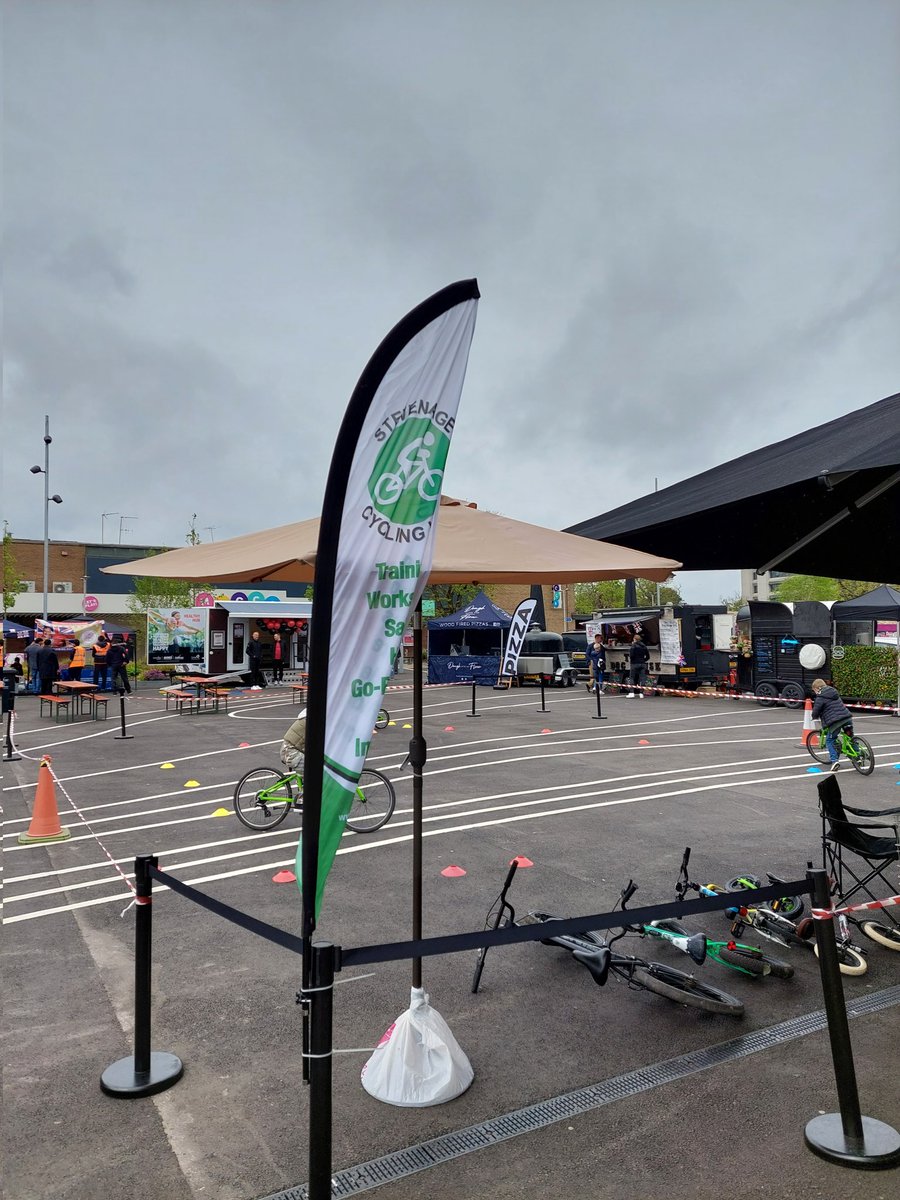 SGCyclingHub's tweet photo. We had a fabulous day the bikes were in use all afternoon. We had queues! At least 2 learned to ride. These photos don't do it justice, taken while we were quiet before the official start. #BeginnerBiking #FunSkills #cycling #happyStaff https://t.co/zFWF9a6siV