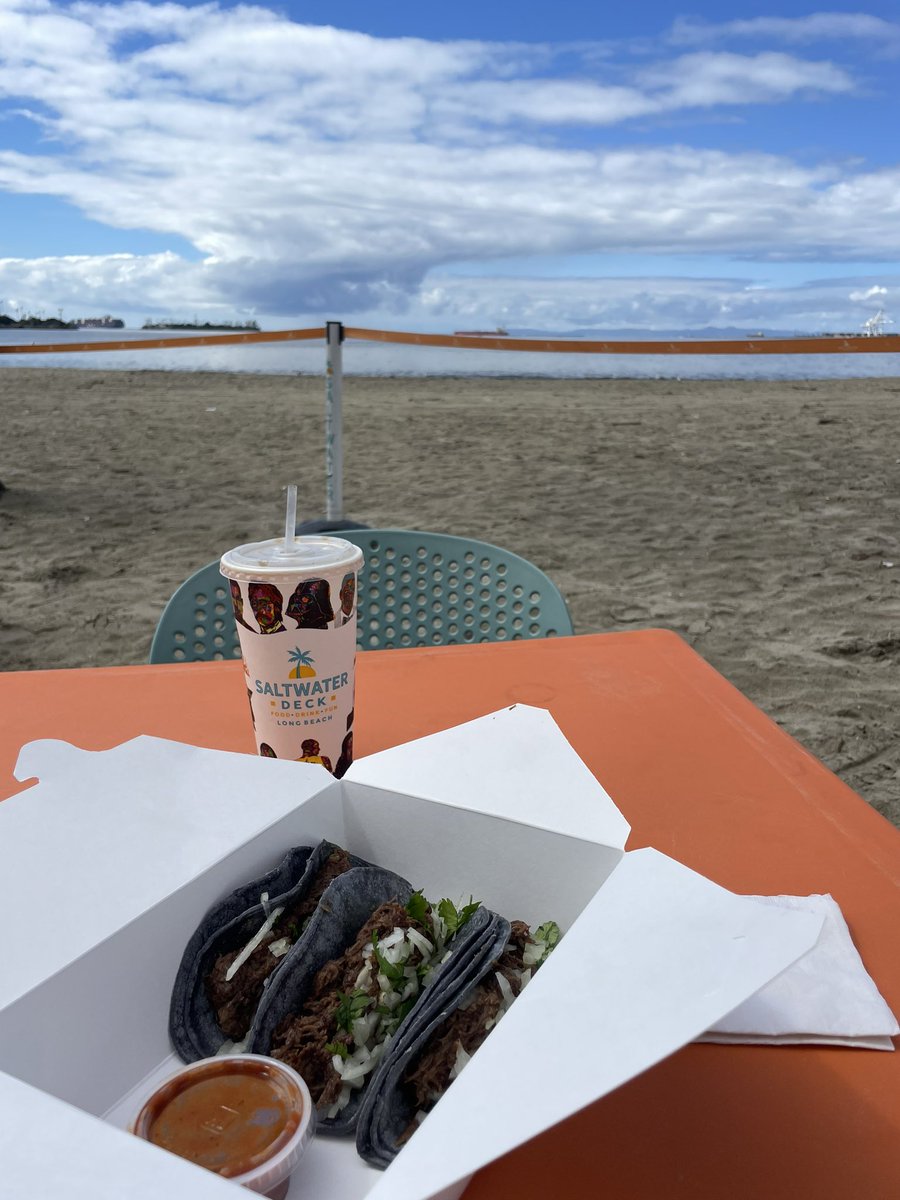 OrganicallyKay's tweet image. If you’re ever in Long Beach CA, this beach cafe is a must! 🫶🏻 these were grass-fed beef short rib tacos I had for cinco de mayo breakfast 🌮

📍 Saltwater Deck
