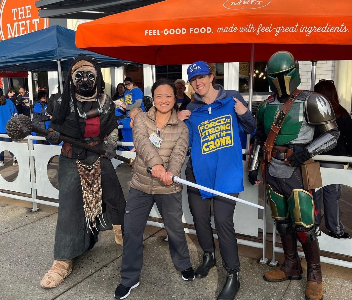The_Melt's tweet photo. We kicked off #NursesWeek with @CronaNurses and hosted a special Star Wars themed event for over 500 outstanding nurses from Stanford Health Care and Lucile Packard Children's Hospital. Thank you for all that you do! 🧡 🏥 https://t.co/dEWhT8DMxY
