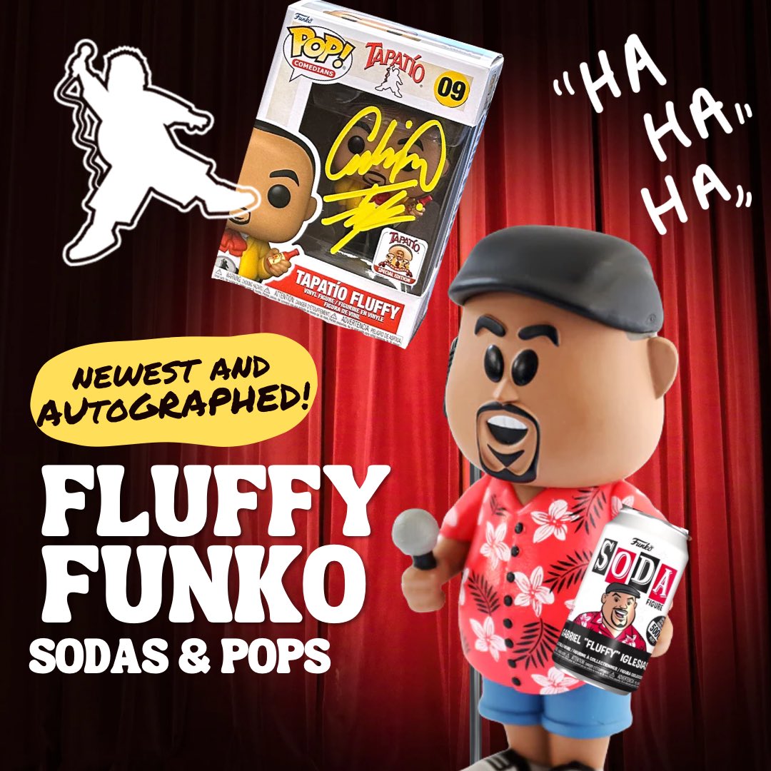 professorjosh's tweet photo. New @fluffyguy Funko Sodas and New Autographs, including Gabriel Iglesias and @jokoy unboxed today! Do we get the Fluffy Chase???

https://t.co/XZa7tTQrqG

#fluffyfunko #funkofluffy #funkosoda #funkopops #autographedfunko #autographed #funkocollector #funkoaddict https://t.co/VsIkMYMCW8