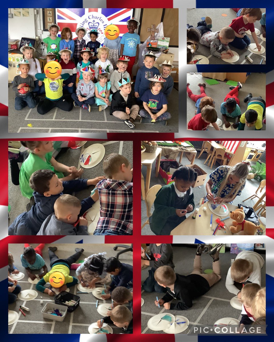 After a busy morning of performing our Spring Festival, Class 2 had some mindfulness time to create our very own crowns to celebrate the #KingsCoronation. They look fantastic and ready for their afternoon tea. @StJosephStBede #SJSBEYFS #UnderstandingtheWorld