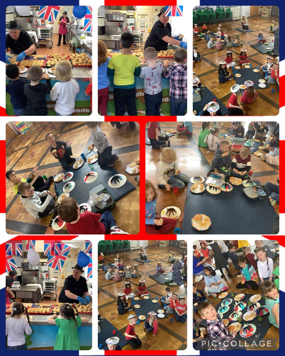 🇬🇧 What an amazing lunch! 🇬🇧 ❤️🤍💙
To celebrate the #KingsCoronation we enjoyed an afternoon tea whilst wearing our handmade crowns. A big thank you to our kitchen staff who made it happen! @StJosephStBede #SJSBEYFS #SJSBSMSC