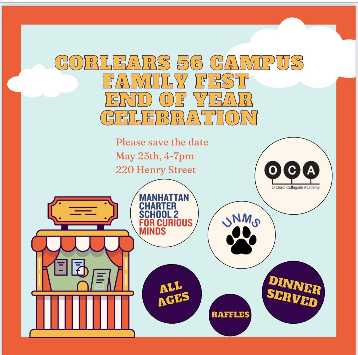 UNMSRocks's tweet image. Dear Corlears 056 Families,
Please save the date! More info to follow. 🐾 🦈 🍦 🎨  📸#togetherwemakethedifference #unmsrocks 
@OCAsharks @District1NYC