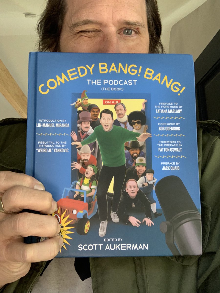 Our friend @ScottAukerman from the great @ComedyBangBang (our favorite show to be a part of) just released this wonderful book. Go get it. It’s more delightful and funny than your brain can comprehend. Huzzah Scott…_b