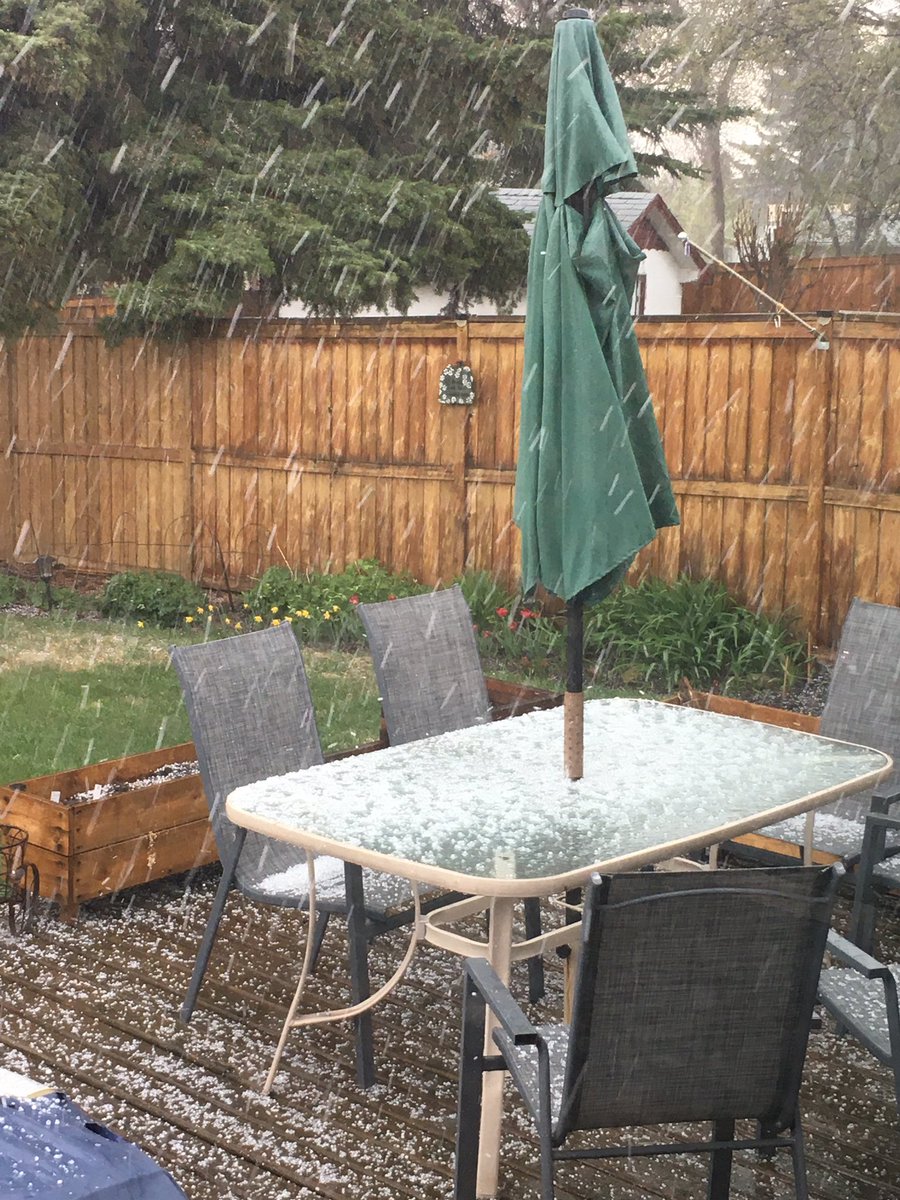 Rain &amp; hail SE YEG     I’ll take it #yegweather #yeg