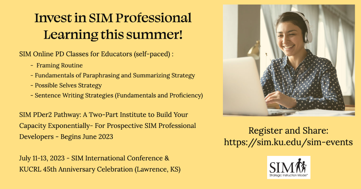 StrateTweets's tweet photo. Invest in SIM Professional Learning this summer!
https://t.co/CMcF92FDBL

#strategicsinstructionmodel #simprofessionallearning #simevents #simprofessionaldevelopment https://t.co/jhrH2zid6f