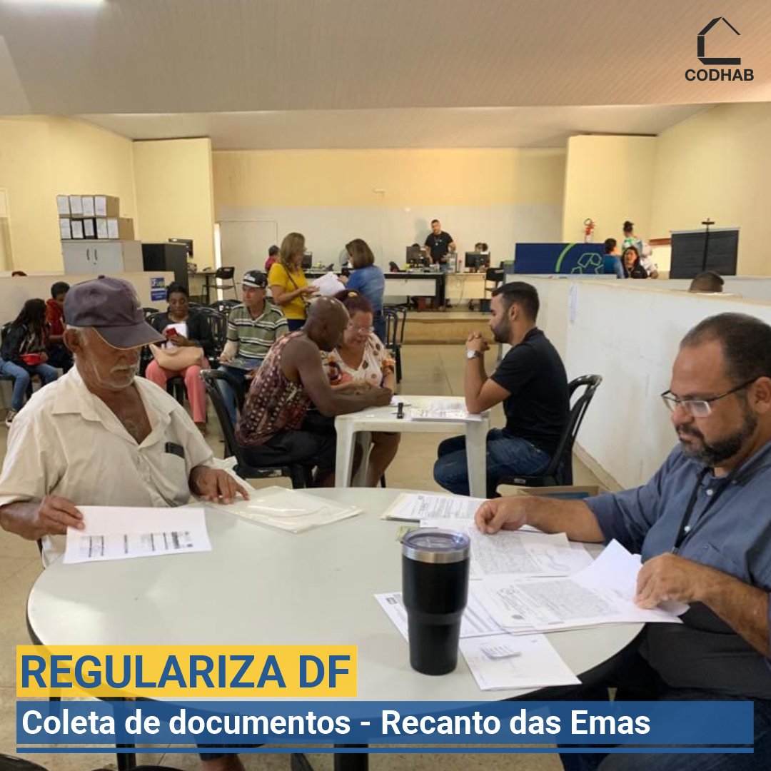 CodhabDF's tweet image. A Codhab-DF iniciou nesta segunda-feira (08), os trabalhos de coleta de documentos com vistas à habilitação e titulação definitiva dos imóveis, no Recanto das Emas. 

#codhabdf #GDF #regularizadf