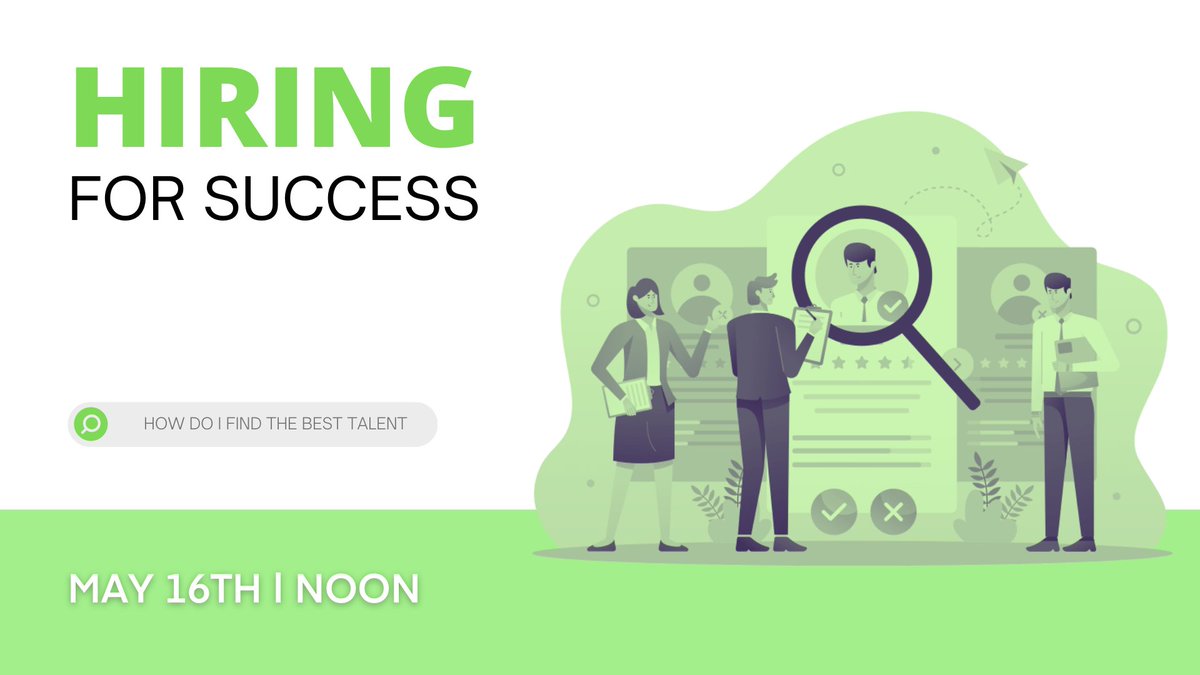 Do you want to up your game on interviewing, candidate assessment &amp; hiring decisions?

bit.ly/HiringforSucce…

#talentattraction #interviewskills #freewebinar