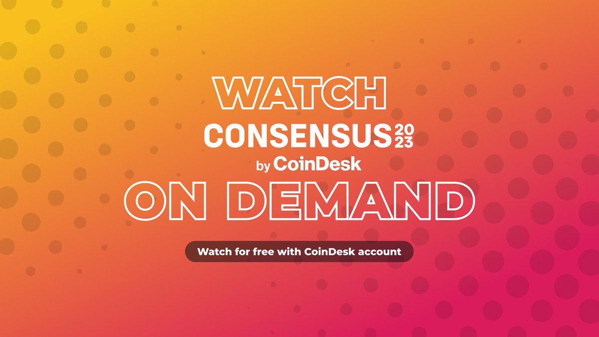 consensus2026's tweet image. Catch up on #Consensus2023 sessions on demand. 

Register for a @CoinDesk account today to watch full sessions from wherever you are, whenever you want.

Available now: consensus.coindesk.com/?term=organic&amp;amp;…