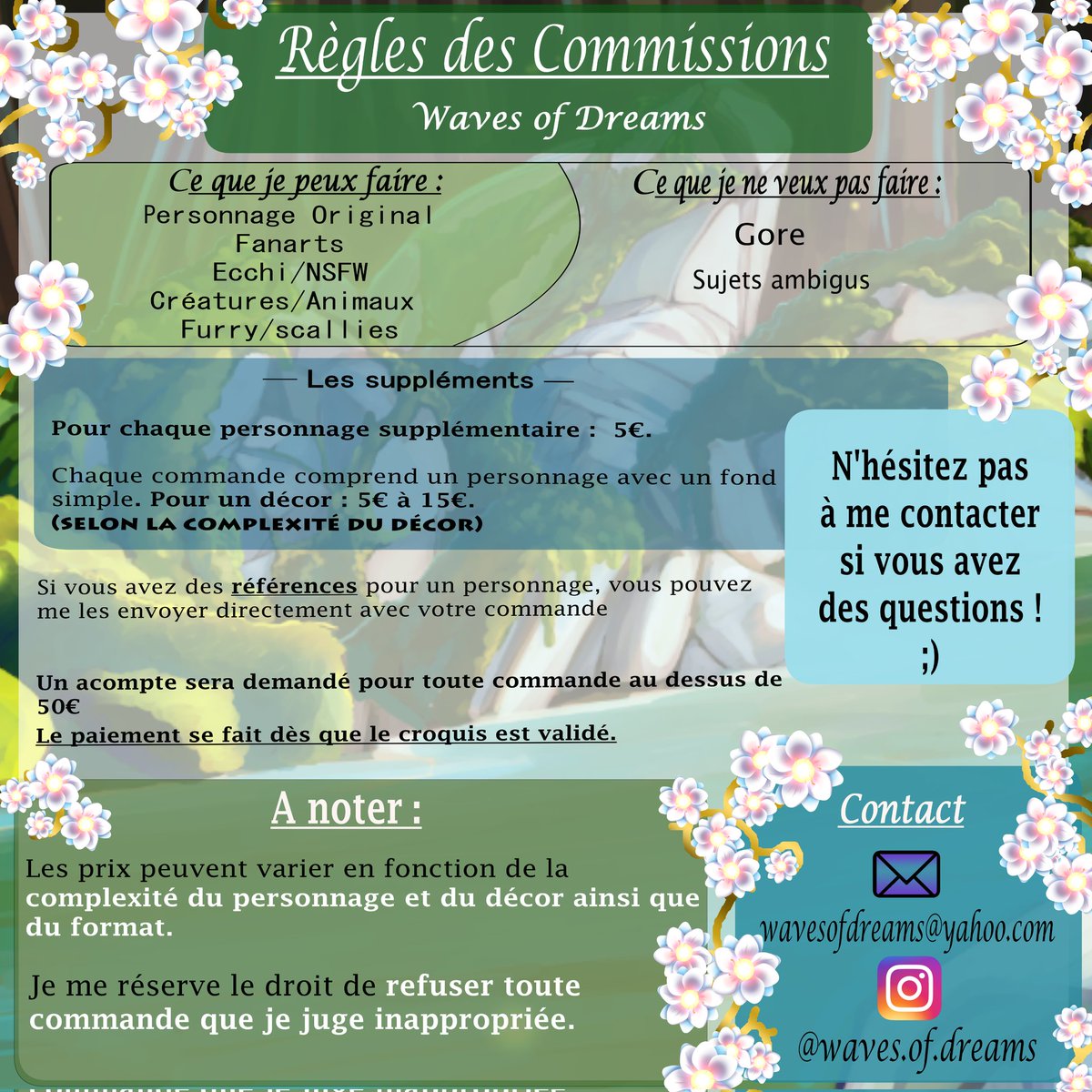 minitilt's tweet photo. Hello !! Vu que les commissions sont ouvertes, voici les fiches pour les commissions traditionnelles ! 
N'hésitez pas à checker mon Instagram ou à m'envoyer un petit message si vous avez des questions  ! 😜🌟

#commissionsopen #CommissionSheet #commissionart #painting #aquarelle https://t.co/V7MwBD2Dum