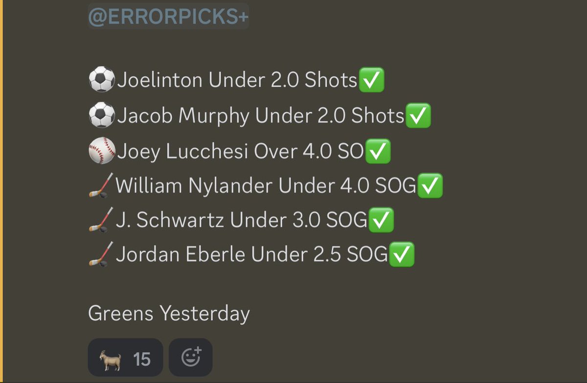 PlayerPropPlay's tweet image. Greens✅ Yesterday 

Join the @ThanosLeakPicks discord with the hundreds receiving mods plays for only $5 a month!!

Link in Bio!