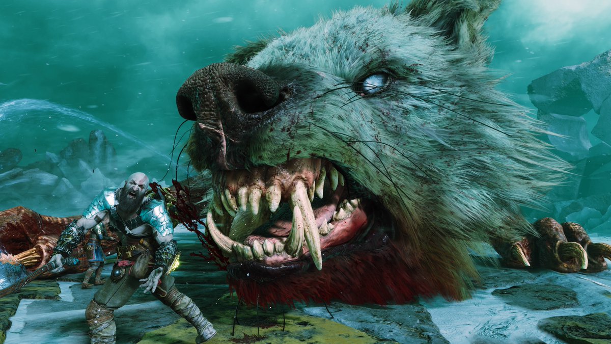 RealWeker's tweet photo. GOW 💙 

#PS5 #PS5Share #GodofWarRagnarök https://t.co/s0v4m5vZmS