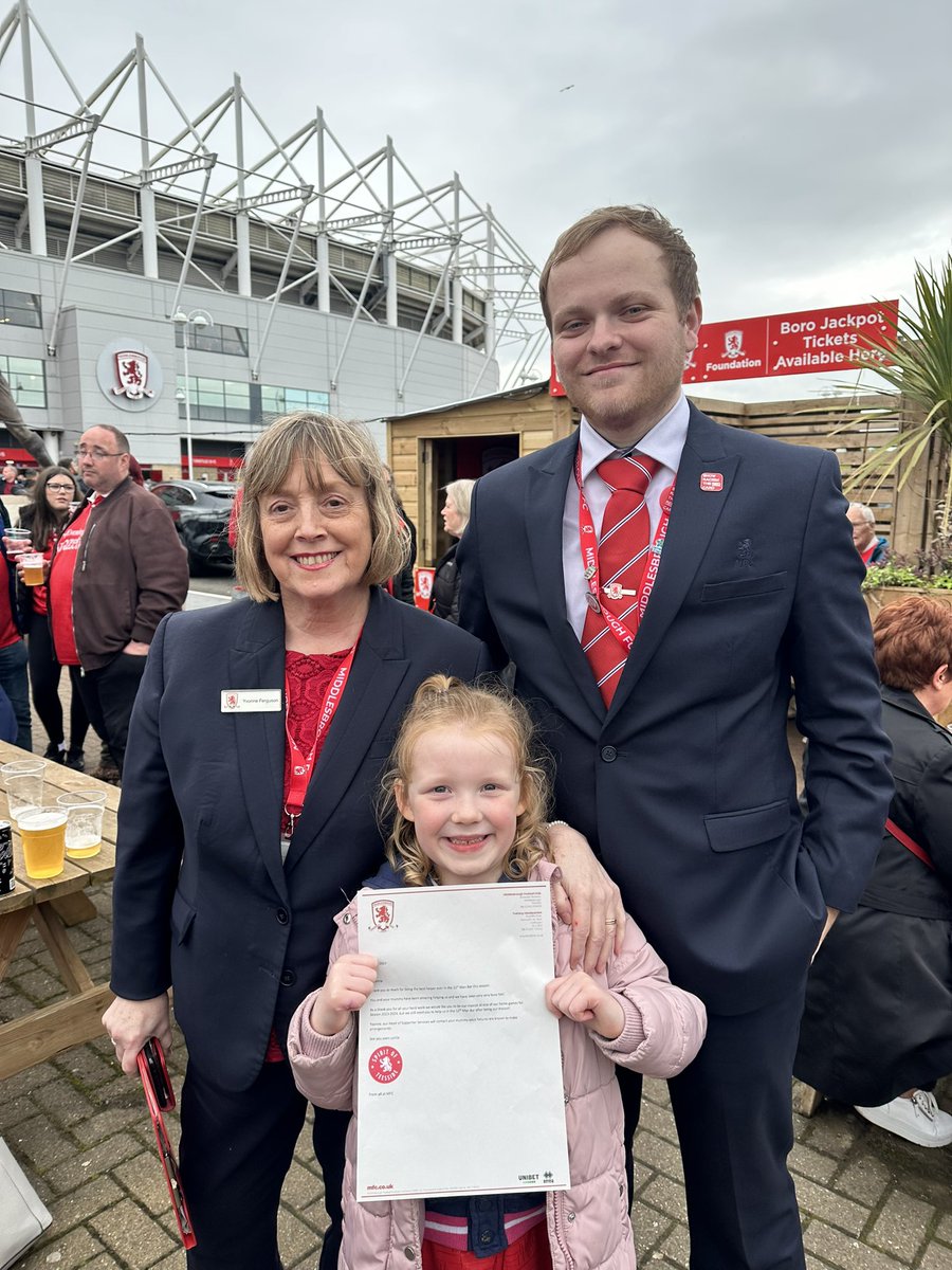 Good luck to @liamlong2 in your new job! We will miss seeing your face at @Boro but hope you come and have a drink with us when you come back to watch matches. Thank you for being amazing with Lottie. Take care and utb xxx